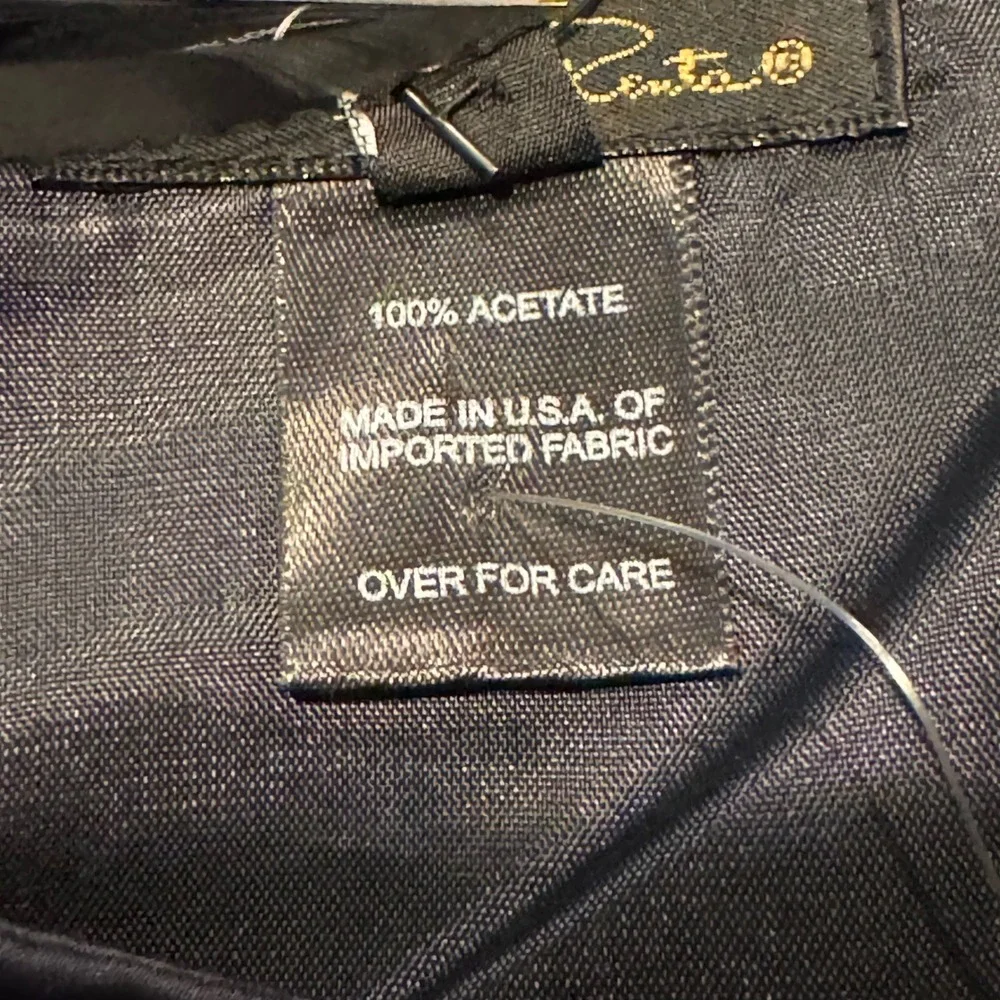 Oscar de la Renta Maxi‎ Skirt Womens 6 Navy Satin Bell Formal NEW
